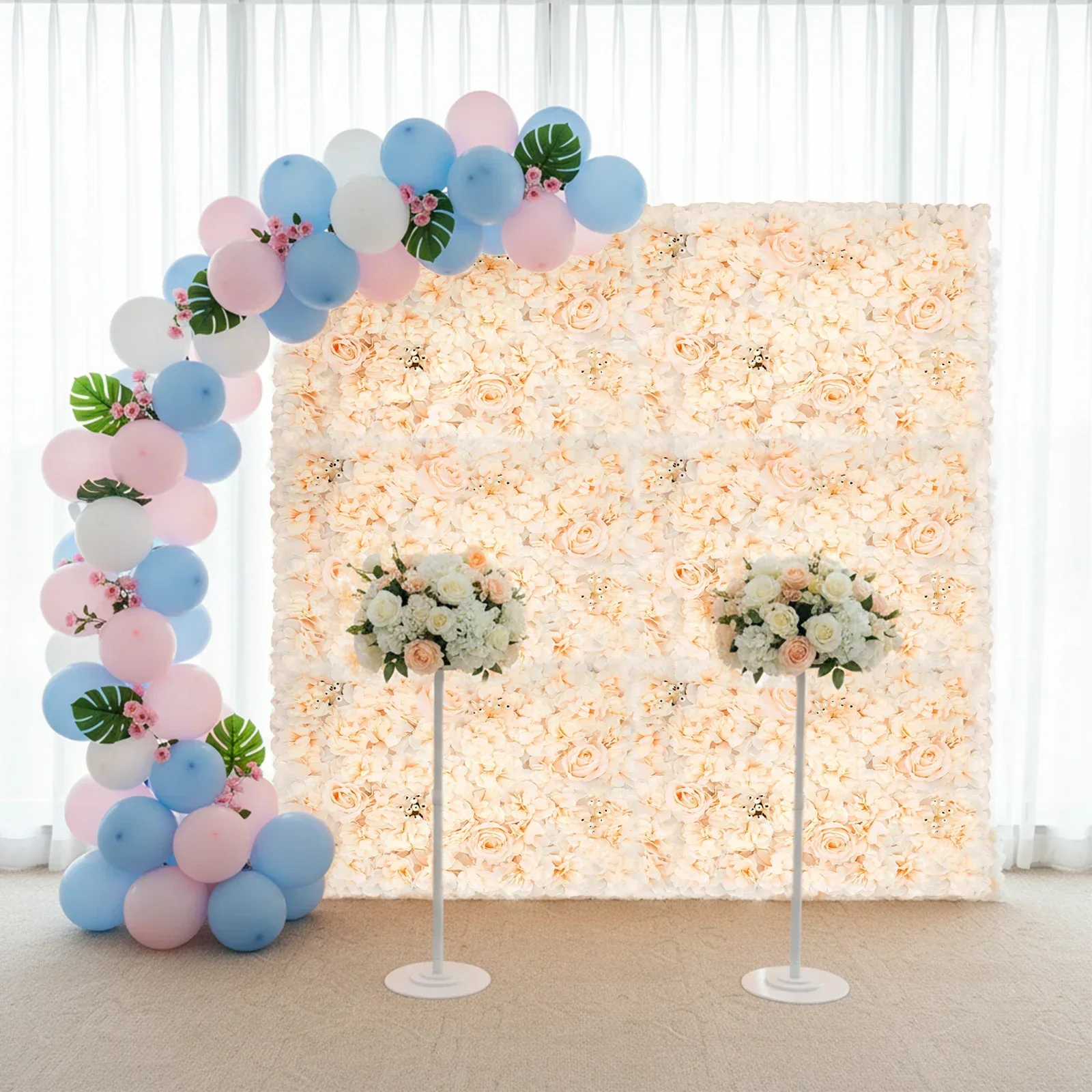 Flower Wall Panel - 6 Paneles de Flores Artificiales de