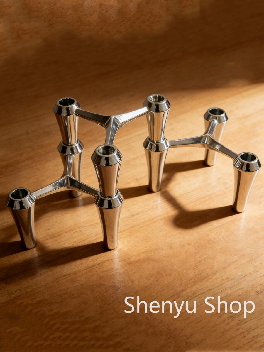 Centerpiece Stick - Candelabro de Metal con Estructura Molecular,