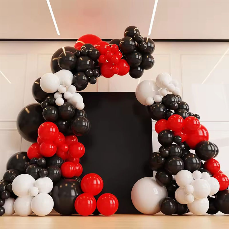 Balloon Arch Kit - 98 Uds. Globos rojos y negros,