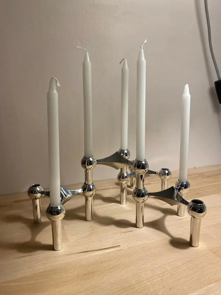 Centerpiece Stick - Candelabro de Metal con estructura Molecular
