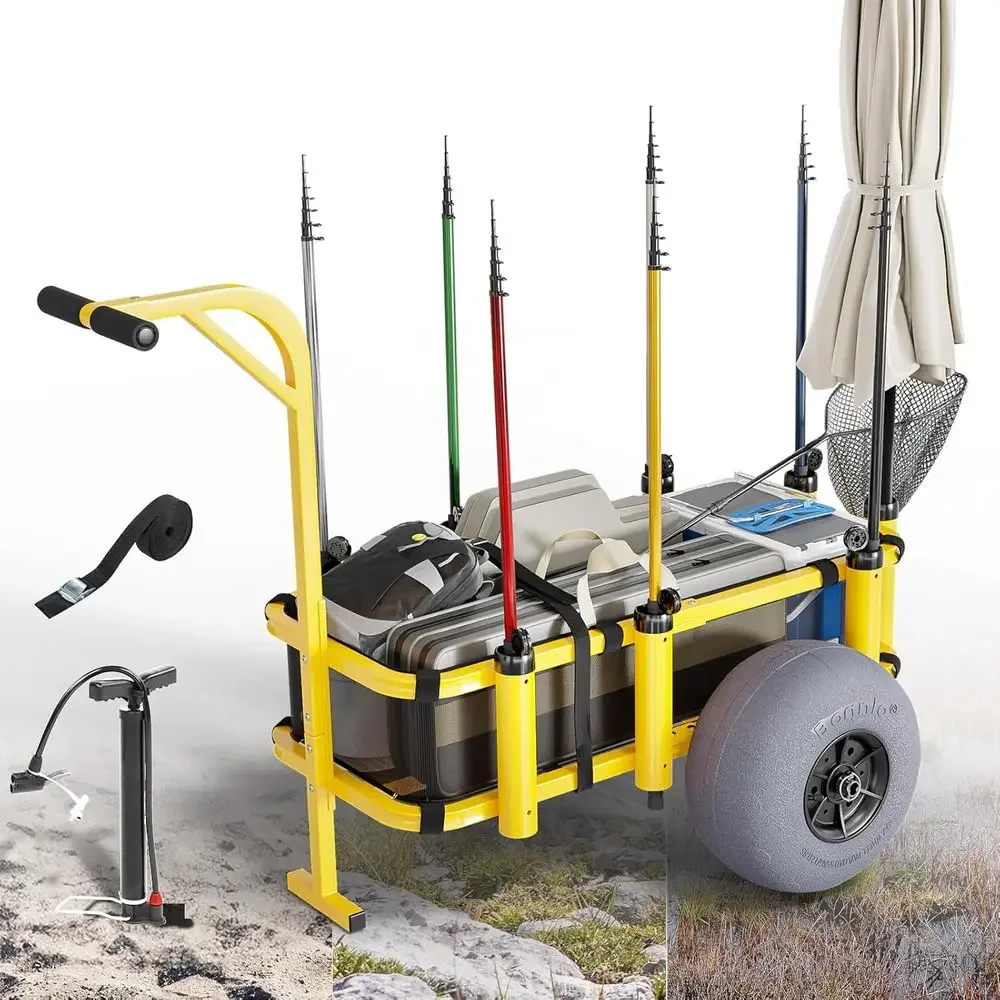 Carrito de playa con 13 ruedas - Balloon Pump Hand reseña y precio