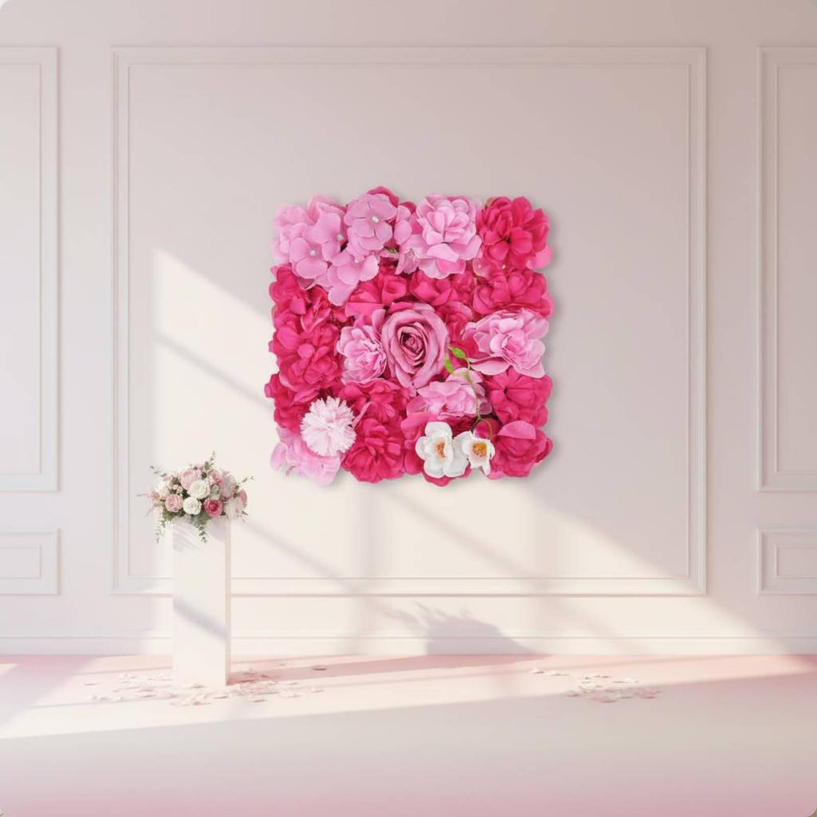 Panel de Pared de Flores Artif - Flower Wall Panel reseña y precio
