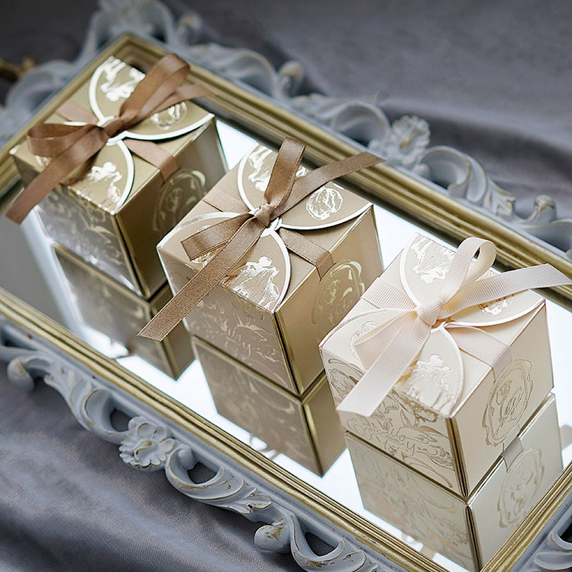 Cajas de regalo de papel cuadr - Event Party Box reseña y precio