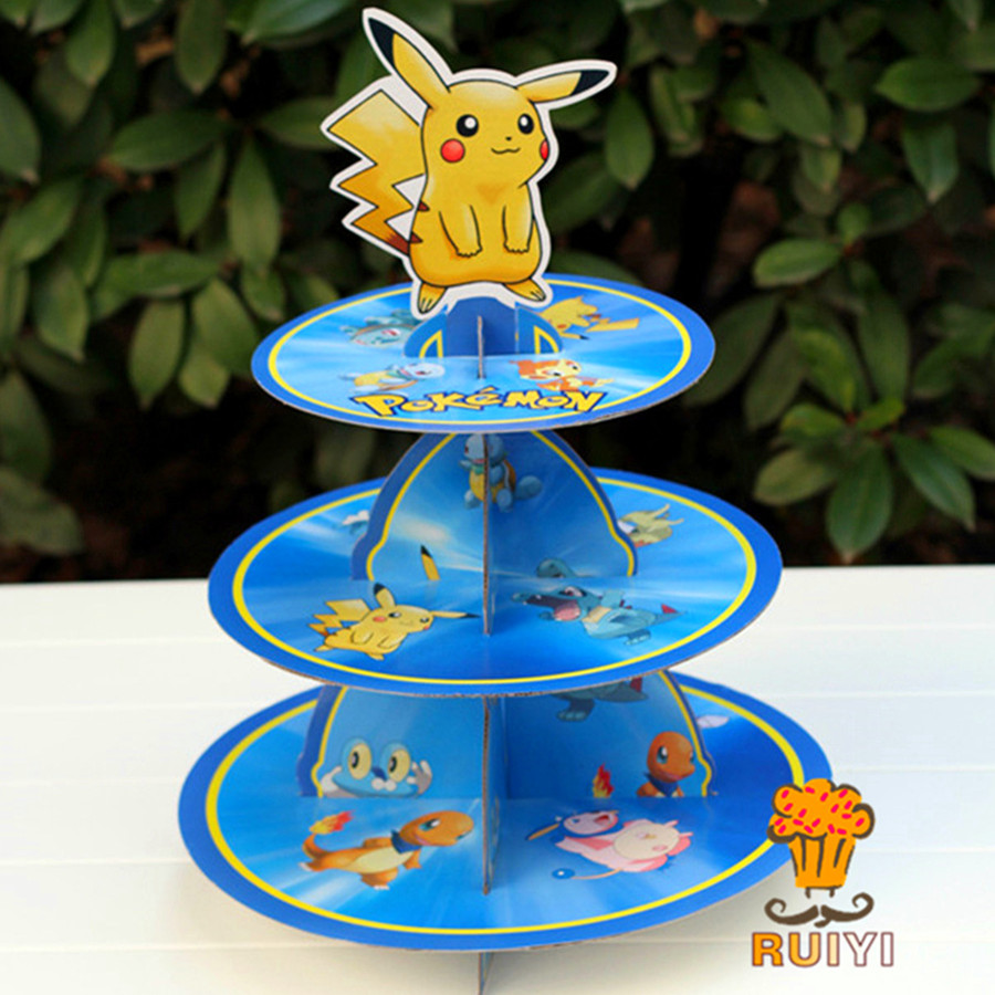 Pikachu Pokemon soporte de pas - Cupcake Stand Tier reseña y precio