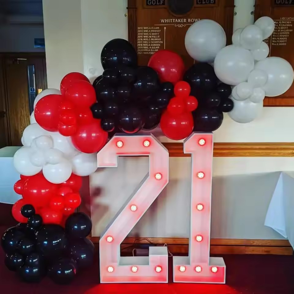 98 Uds. Globos rojos y negros, - Balloon Arch Kit reseña y precio