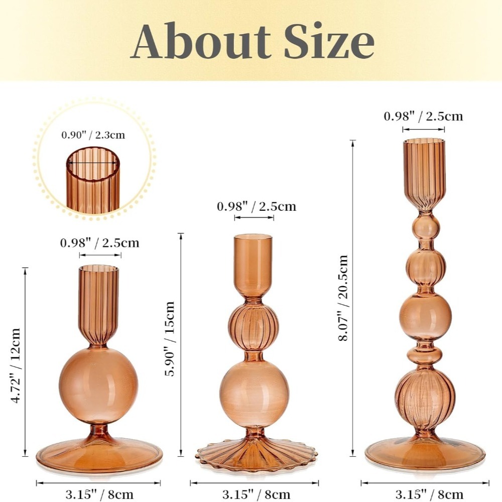 Portavelas de cristal con temá - Centerpiece Stick reseña y precio