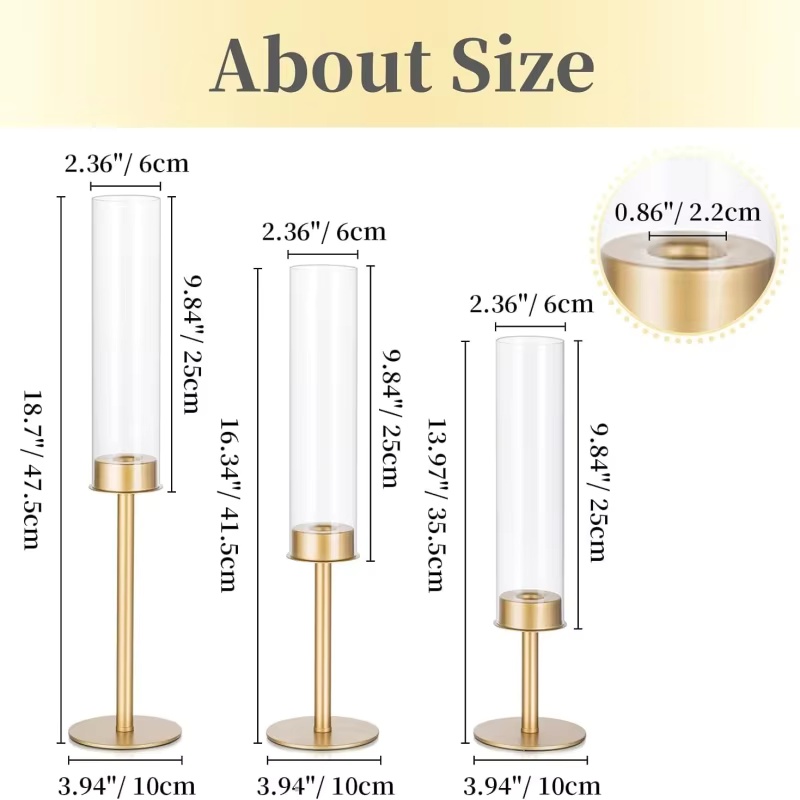 Candelabros dorados Hurricane  - Centerpiece Stick reseña y precio